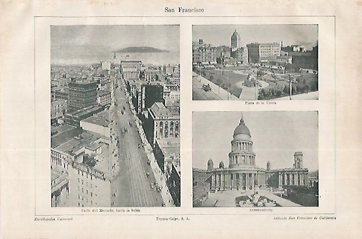 LAMINA ESPASA 18289: Vistas de San Francisco California