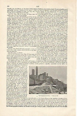 LAMINA ESPASA 18291: Vista de San Gimignano Italia