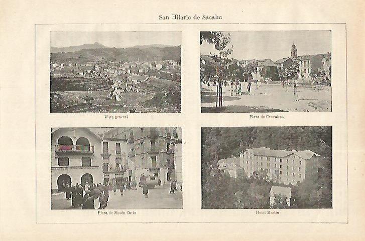LAMINA ESPASA 18296: Vistas de Sant Hilari de Sacalm Girona