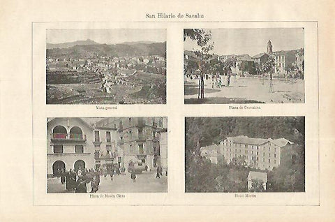 LAMINA ESPASA 18296: Vistas de Sant Hilari de Sacalm Girona