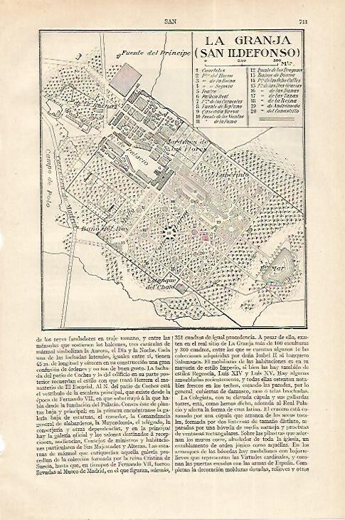 LAMINA ESPASA 18297: Plano de La Granja