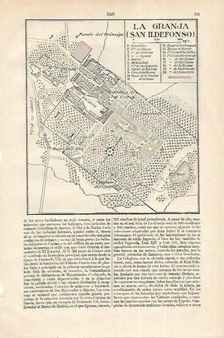 LAMINA ESPASA 18297: Plano de La Granja
