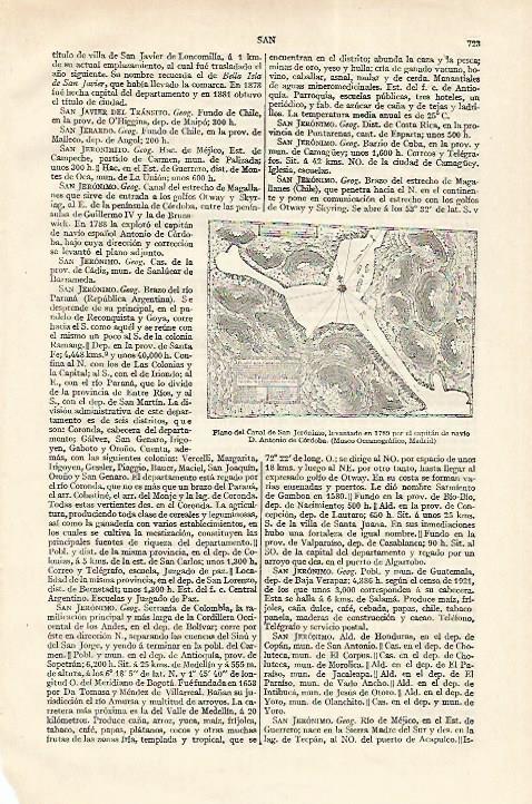 LAMINA ESPASA 18300: Plano del Canal de San Jeronimo