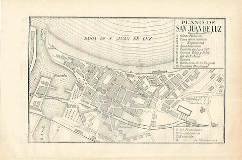 LAMINA ESPASA 18316:Plano de San Juan de Luz