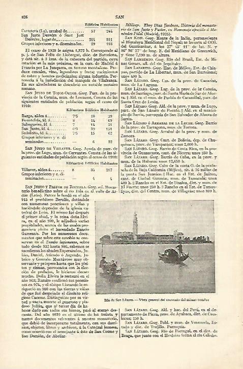 LAMINA ESPASA 18328: Isla de San Lazaro Mexico