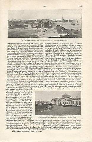 LAMINA ESPASA 18364: Palacio de la Tauride en San Petersburgo