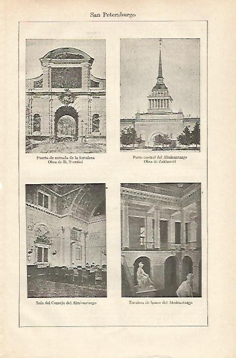 LAMINA ESPASA 18365: Fortaleza y Almirantazgo en San Petersburgo