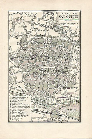 LAMINA ESPASA 18367: Plano de San Quintin