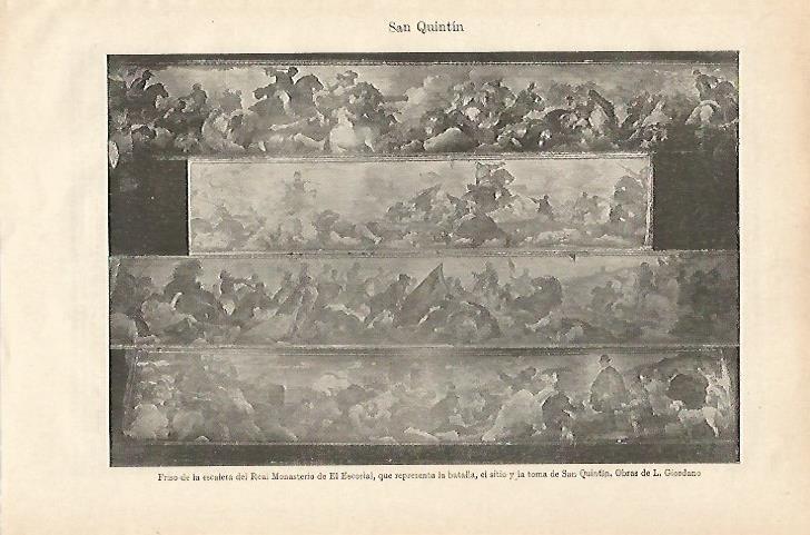 LAMINA ESPASA 18368: Friso en la escalera de El Escorial