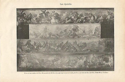 LAMINA ESPASA 18368: Friso en la escalera de El Escorial