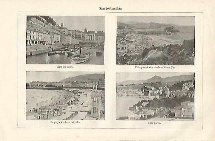 LAMINA ESPASA 18384: Vistas de San Sebastian