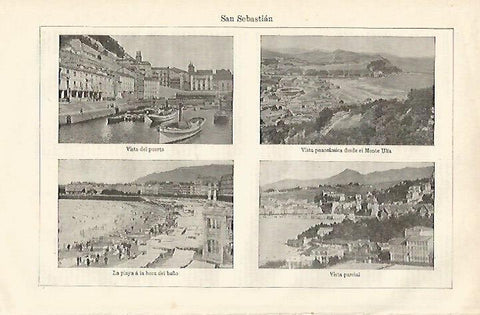 LAMINA ESPASA 18384: Vistas de San Sebastian