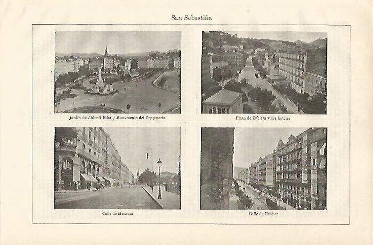LAMINA ESPASA 18385: Calles y plazas de San Sebastian