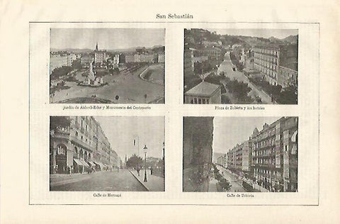 LAMINA ESPASA 18385: Calles y plazas de San Sebastian