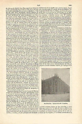 LAMINA ESPASA 18392: Iglesia de los Carmelitas en San Sebastian