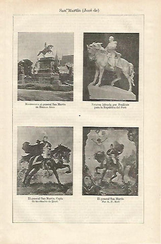 LAMINA ESPASA 18404: Obras de Jose De San Martin