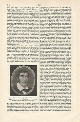 LAMINA ESPASA 18405: Retrato del General Jose de San Martin