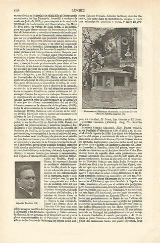 LAMINA ESPASA 18410:  Monumento a Martinez Montañes en Sevilla
