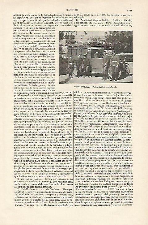LAMINA ESPASA 18431: Ambulancia militar