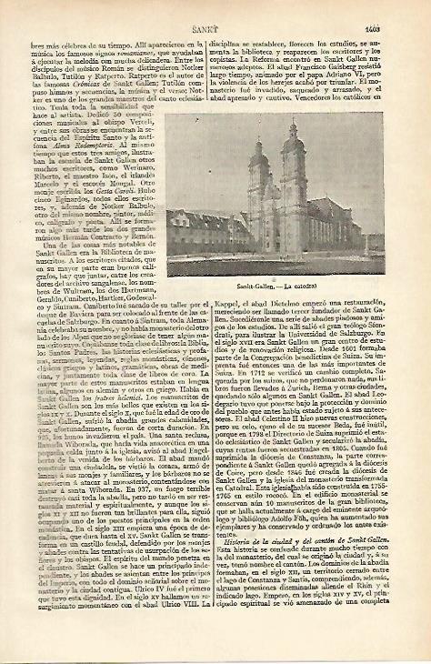 LAMINA ESPASA 18435: Catedral de Sankt Gallen