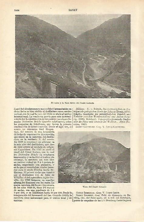 LAMINA ESPASA 18436: Valle del Sankt Gotardo