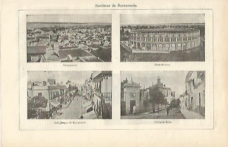LAMINA ESPASA 18440: Vistas de Sanlucar de Barrameda