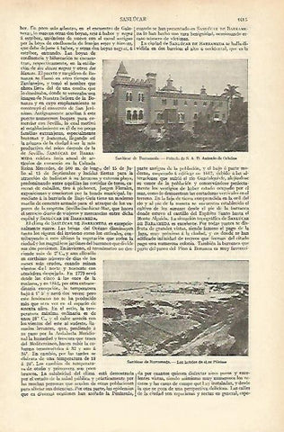LAMINA ESPASA 18441:  Palacio de Orleans en Sanlucar de Barrameda