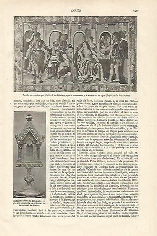 LAMINA ESPASA 18445: Tapiz de la Casa Real representando a Sanson
