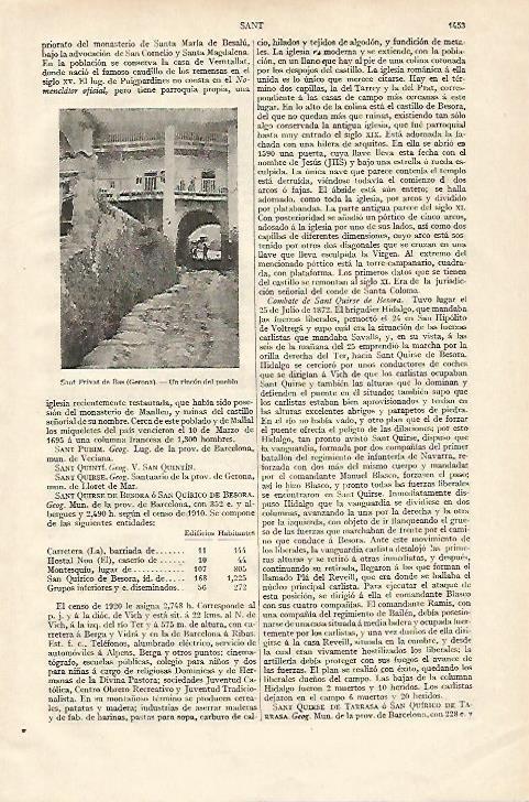 LAMINA ESPASA 18453: Sant Privat de Bas Girona