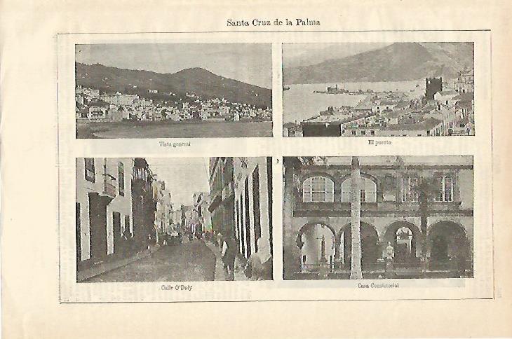 LAMINA ESPASA 18464: Vistas de Santa Cruz de la Palma