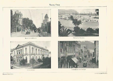 LAMINA ESPASA 18471: Edificios de Santa Cruz de Tenerife