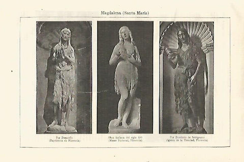 LAMINA ESPASA 18495: Esculturas de Maria Magdalena
