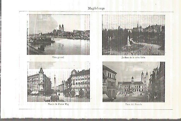 LAMINA ESPASA 18499: Vistas de Magdeburgo Alemania