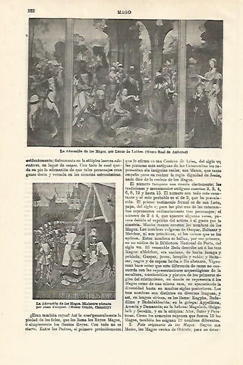 LAMINA ESPASA 18517: La Adoracion de los Magos por Leiden