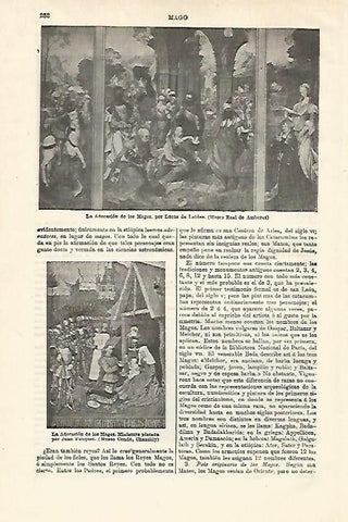 LAMINA ESPASA 18517: La Adoracion de los Magos por Leiden