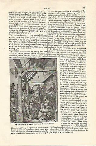 LAMINA ESPASA 18518: La Adoracion de los Magos por Durero