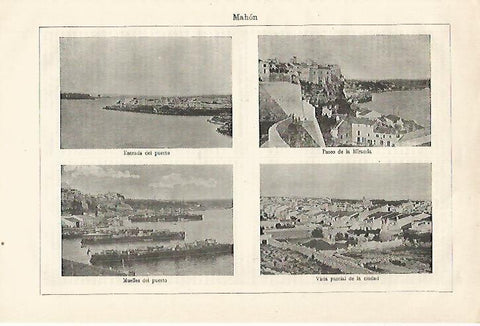 LAMINA ESPASA 18527: Vistas de Mahon