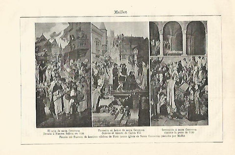 LAMINA ESPASA 18531: Frescos del Panteon de hombres celebres de Paris