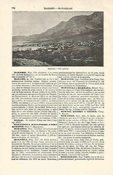 LAMINA ESPASA 18539: Vista de Makarska Austria