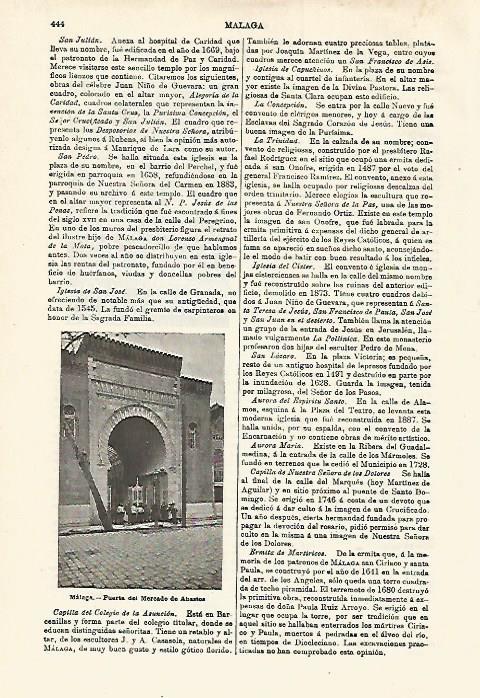 LAMINA ESPASA 18554: Mercado de Abastos en Malaga