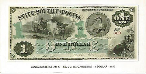 POSTAL 18137: Dolar de Estados Unidos 1872