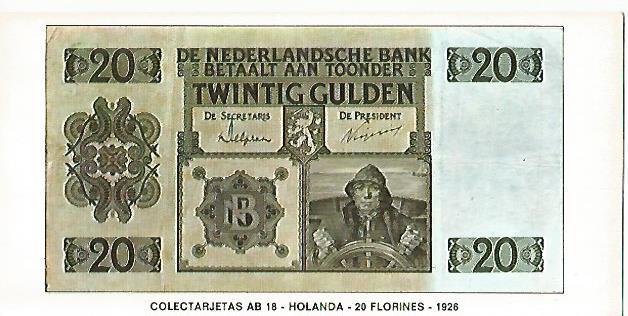 POSTAL 18138: 20 florines de Holanda 1926