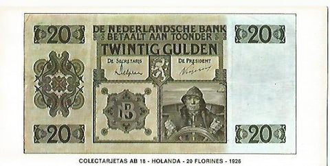 POSTAL 18138: 20 florines de Holanda 1926