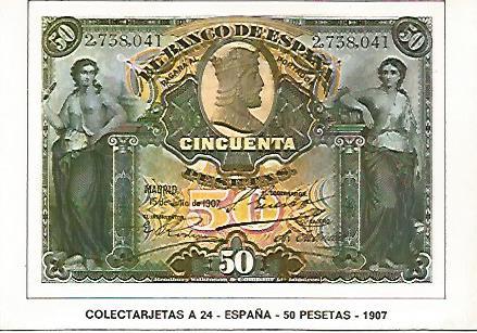 POSTAL 18170: 50 pesetas de España 1907