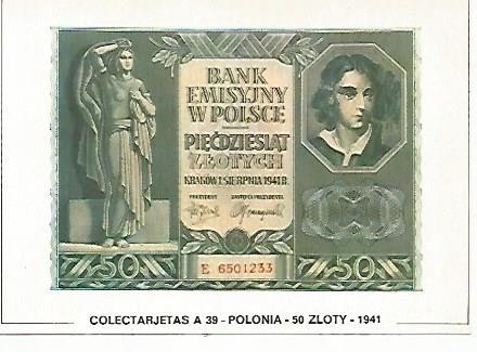 POSTAL 18173: 50 zloty de Polonia 1941