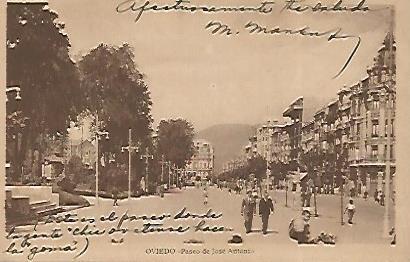 POSTAL 18193: Paseo de Jose Antonio en Oviedo