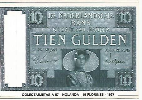 POSTAL 18209: 10 florines de Holanda 1927