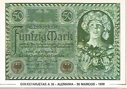 POSTAL 18218: 50 marcos de Alemania 1920