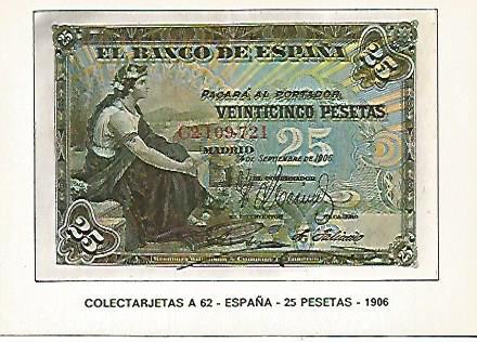 POSTAL 18223: 25 pesetas de España 1906