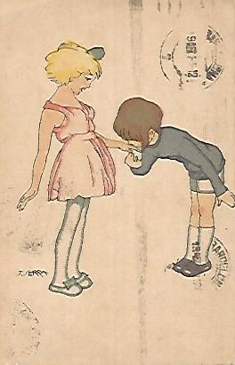 POSTAL 18237: Dibujo de J. Serra